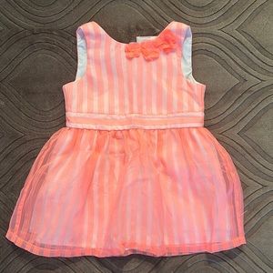 Cat and Jack toddler girls pink striped dress